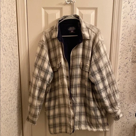 Faded Glory Jackets Coats Faded Glory Green Plaid Flannel